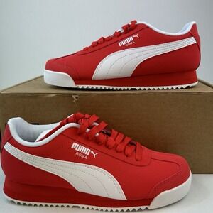 PUMA Roma 24 Reversed Lace Up  Youth Boys Sz 5 Red Sneakers Shoes 40175202